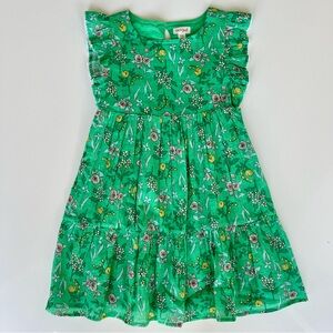 NWOT Cat & Jack Green Floral Spring Dress, Size M (8)